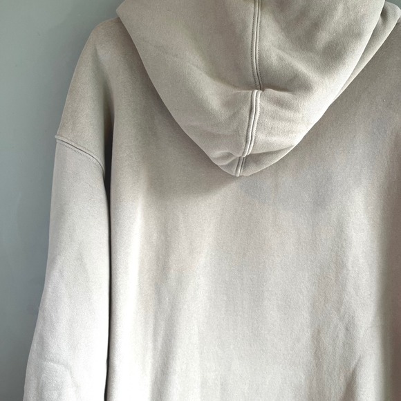 Oversized Beige Women's Pullover Hoodie Casual Comfy Loungewear Neutral Large - Picture 9 of 12